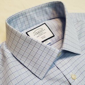CHARLES TYRWHITT Non-Iron Slim Fit Dress Shirt 16